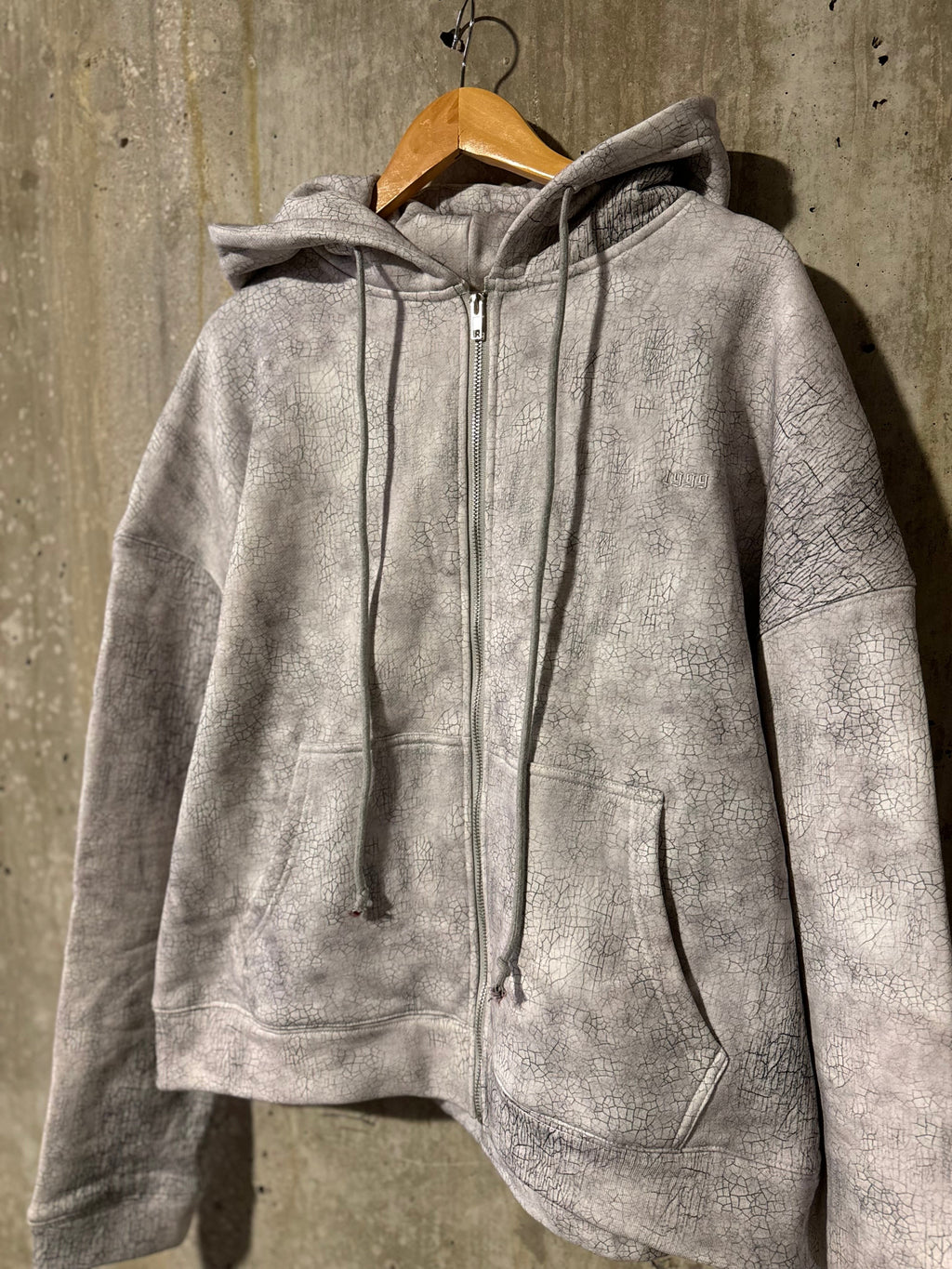 Trompe L'oeil Cracked Zip Up