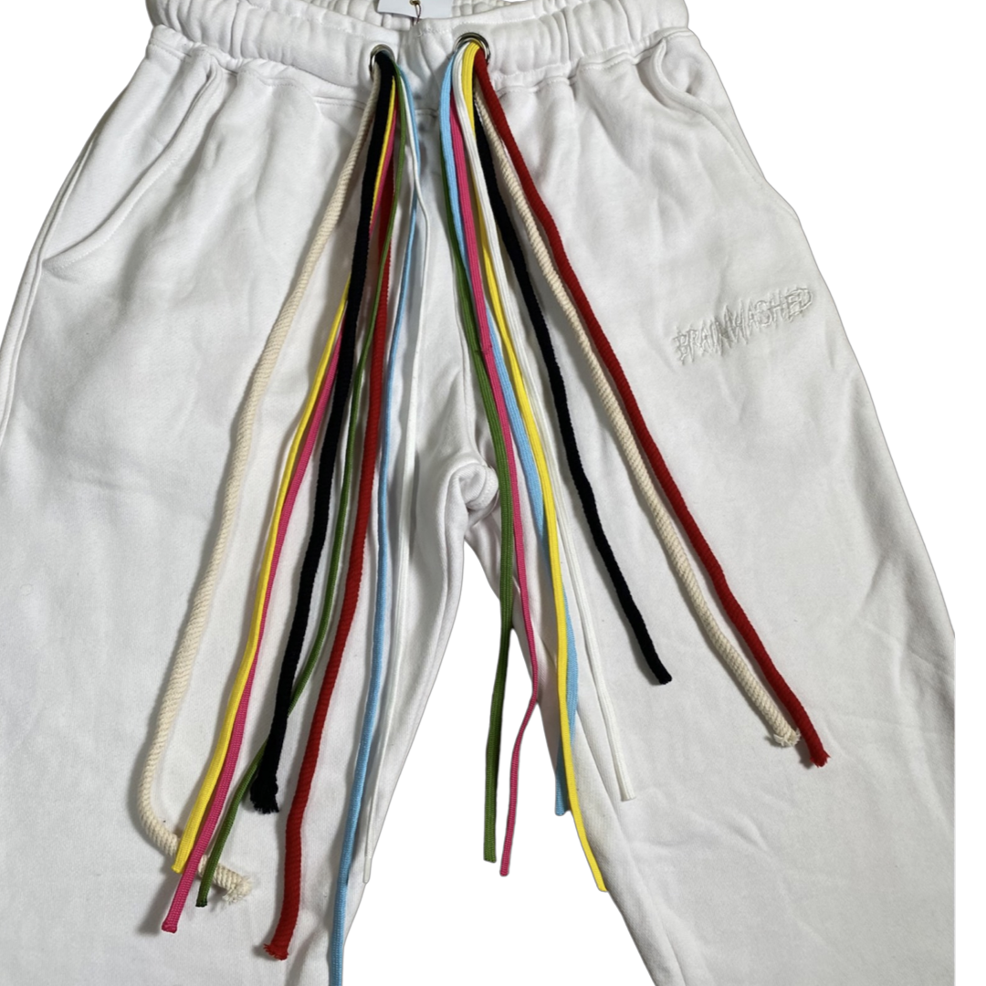 Multicord White Sweatpants