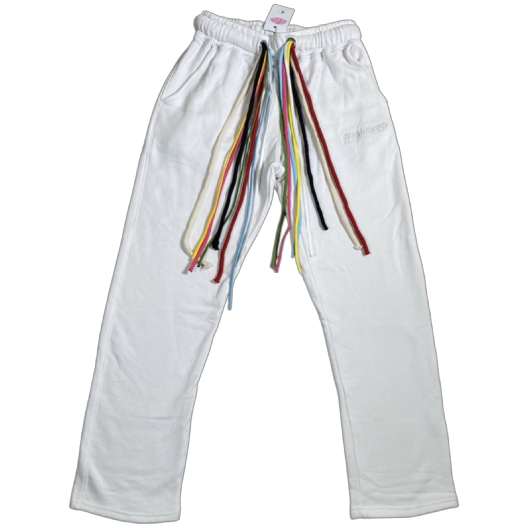 Multicord White Sweatpants