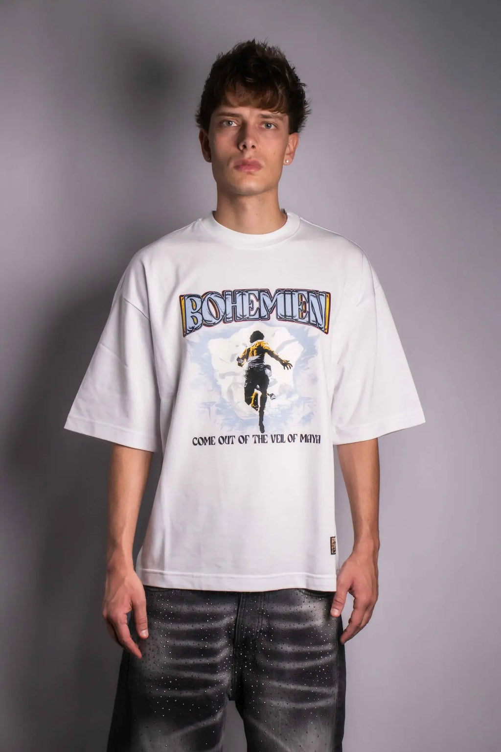 *BOHEMIEN VEIL OF MAYA WHITE TEE*